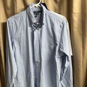 Croft & Barrow Men's Light Blue Pinstripe Dress Shirt